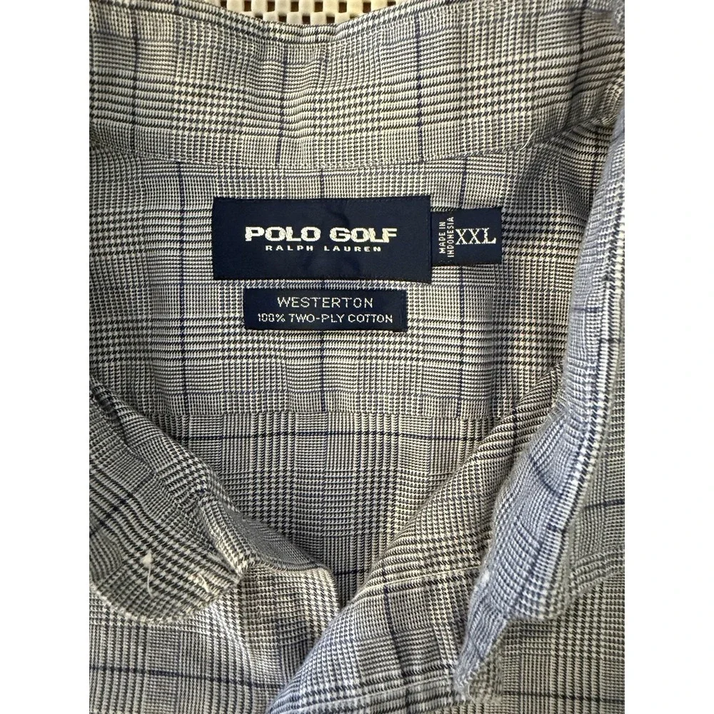 Polo Ralph Lauren Golf Mens Button Down‎ LS Glen Plaid Westerton Shirt XXL